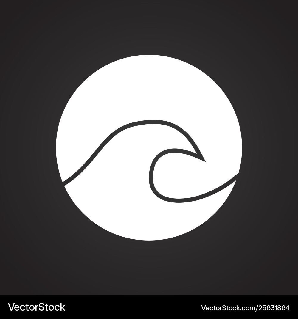 Wave icon on background for graphic and web design Wave icon on background for graphic and web design vector image