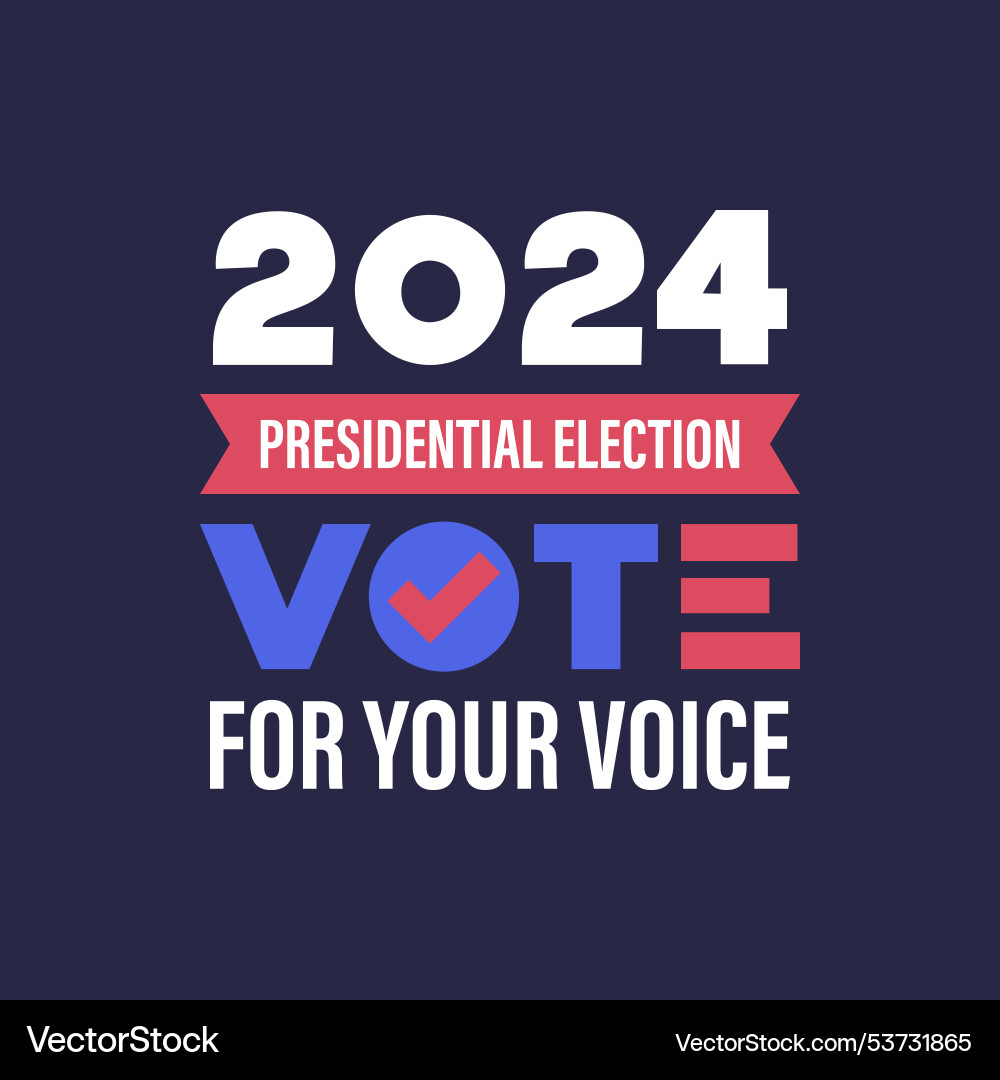 2024 Präsidentschaftswahl poster 2024 Präsidentschaftswahl poster vektorbild
