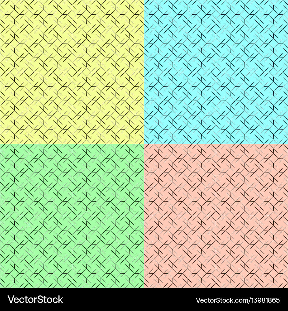 A set of patterns from rhombuses and lines vector image