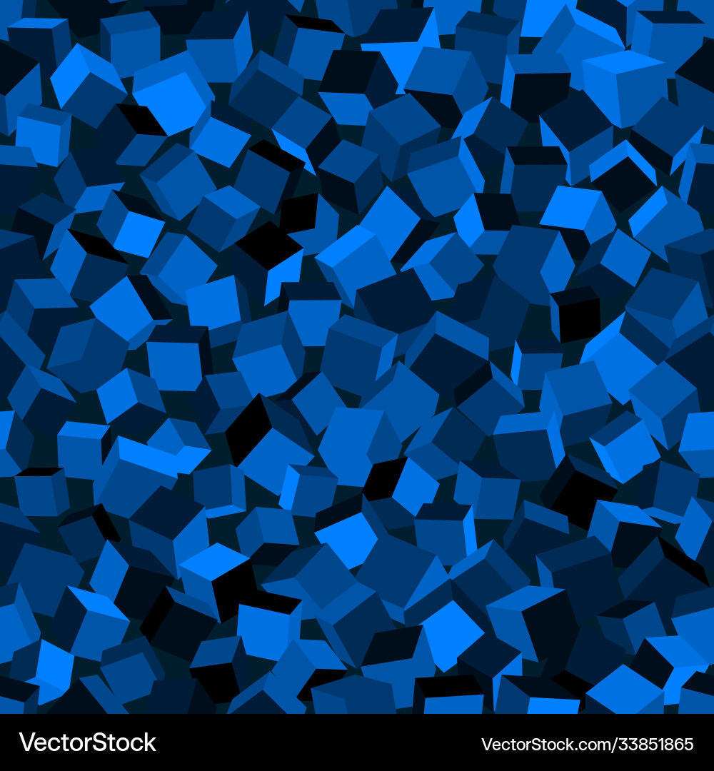 Abstract image azure cubes background seamless Abstract image azure cubes background seamless vector image