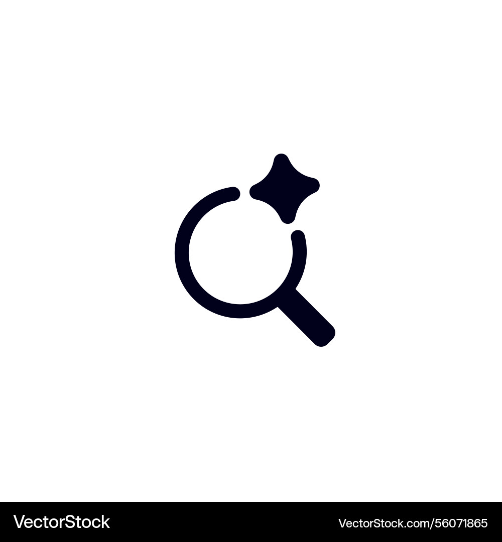 Ai interface icon depicting search function Vector Image