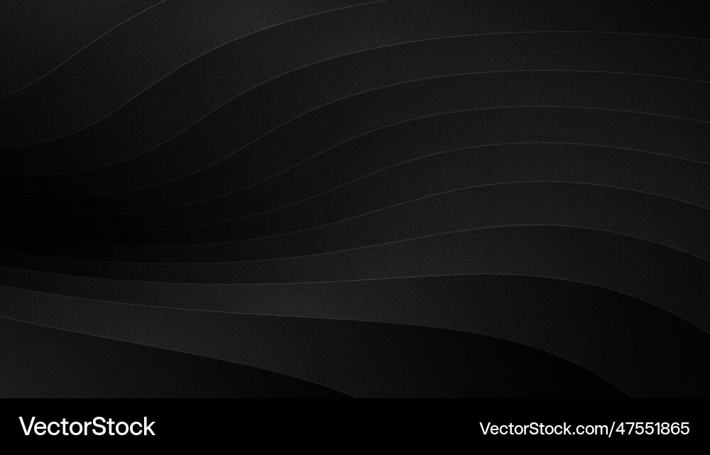 Black background with line curve design vector image