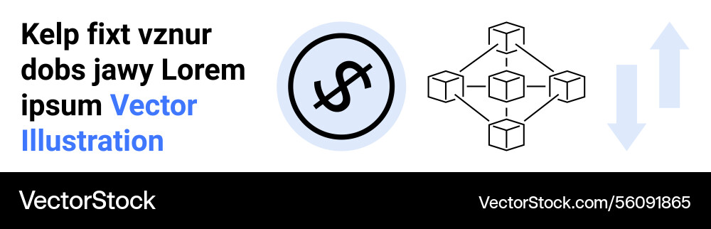 Blockchain network with interconnected cubes Blockchain network with interconnected cubes Vector Image