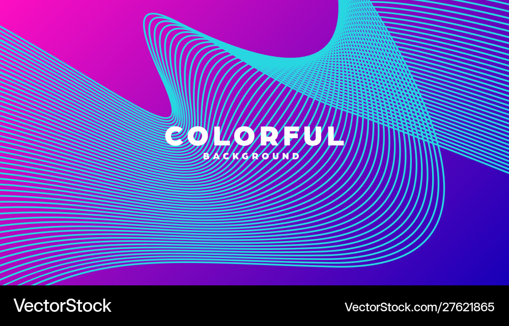 Colorful Abstract Line Background vector image