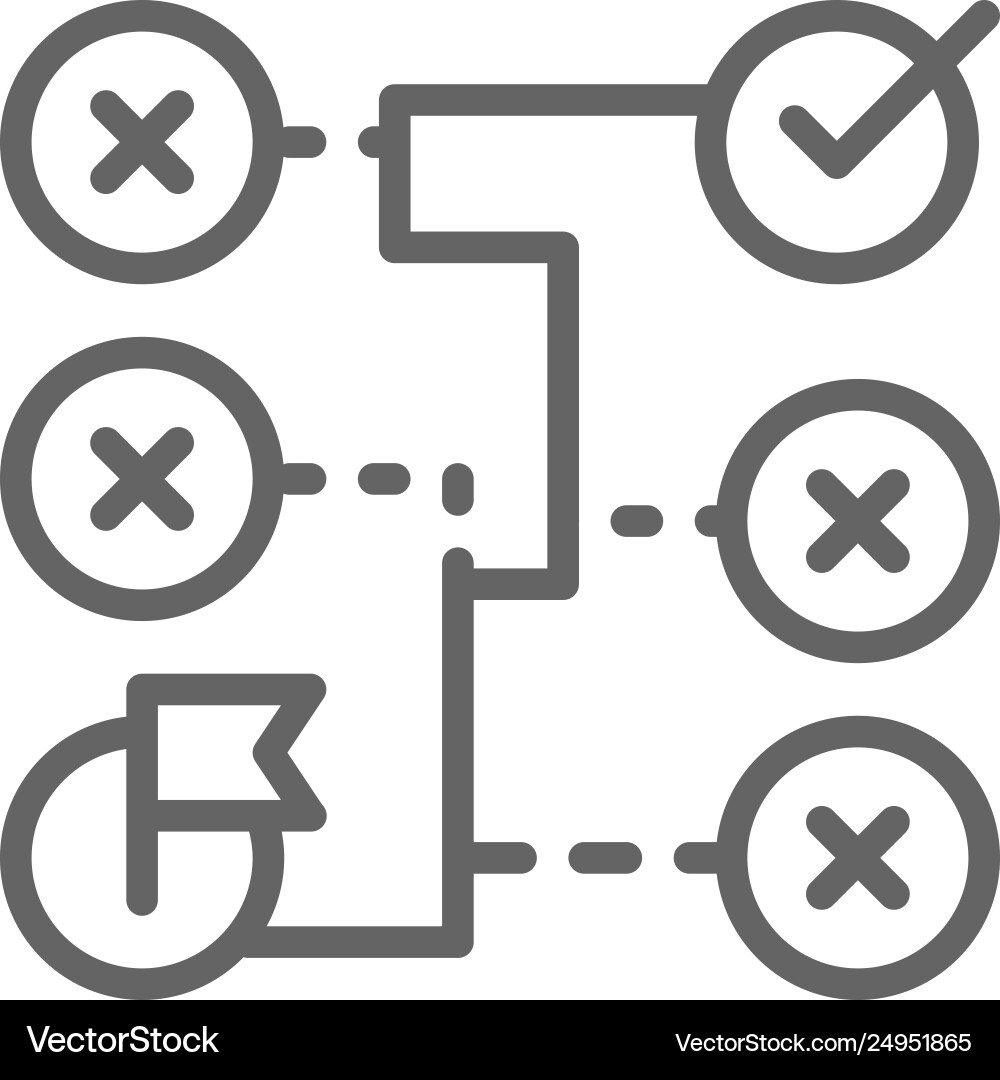Correct solution labyrinth maze right way Correct solution labyrinth maze right way vector image