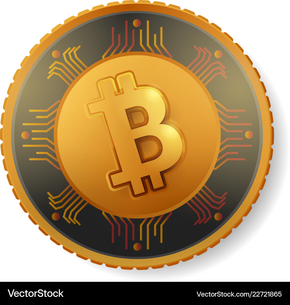 Crypto currency logo gold – Royalty-Free Vector | VectorStock