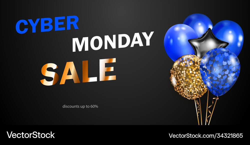 Cyber monday sale banner Cyber monday sale banner Vector Image