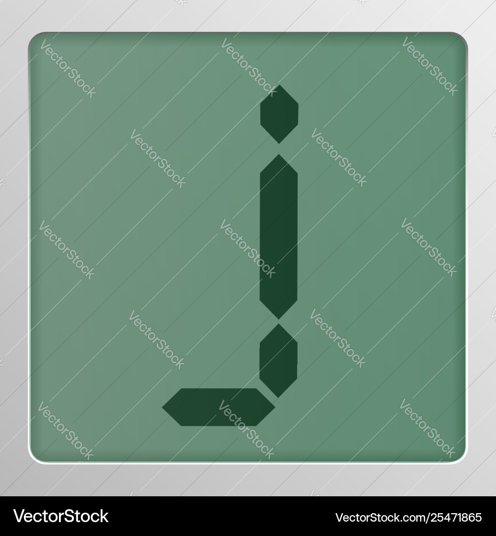 Digital character set typeface on a screen Digital character set typeface on a screen vector image