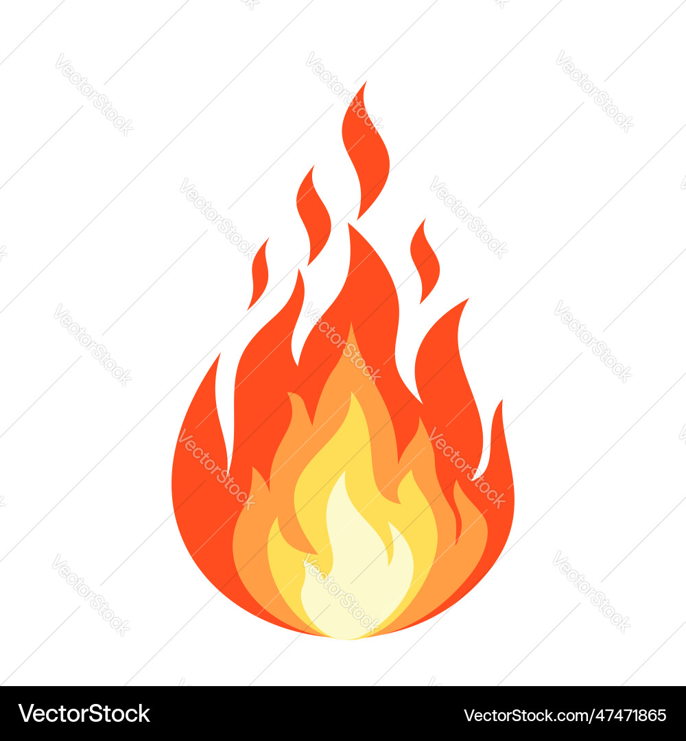 Fire bonfire emoji sign Vector Image