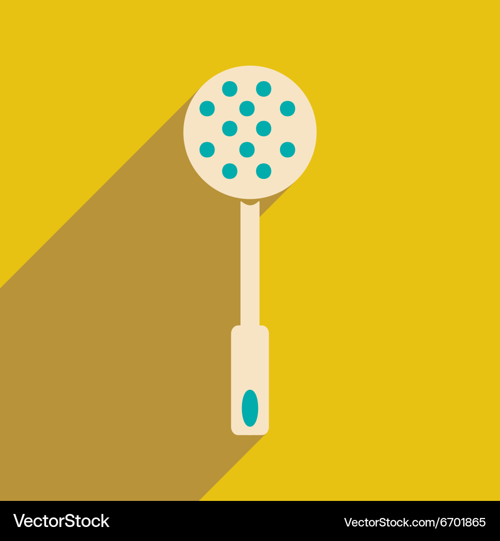 Flat with shadow icon and mobile application vector image