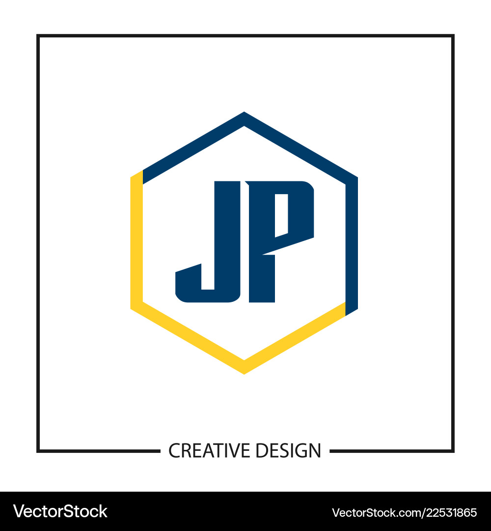 Initial letter jp logo template design Initial letter jp logo template design vector image