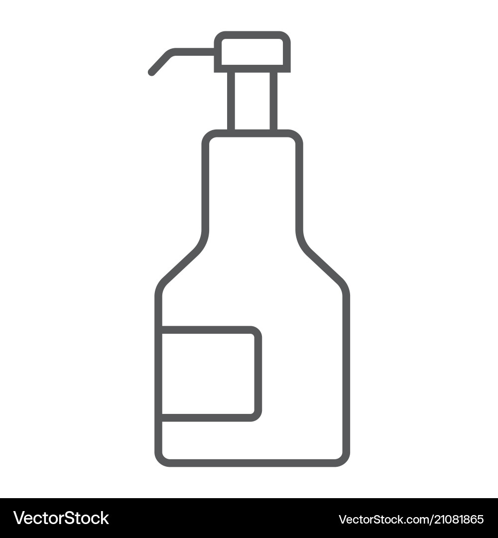 Kitchen syrup thin line icon sauce and food Kitchen syrup thin line icon sauce and food vector image