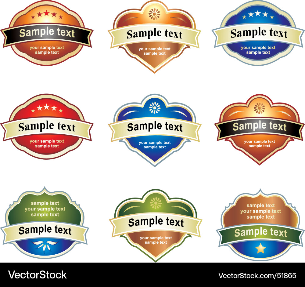 Label Collection Set Vector Image