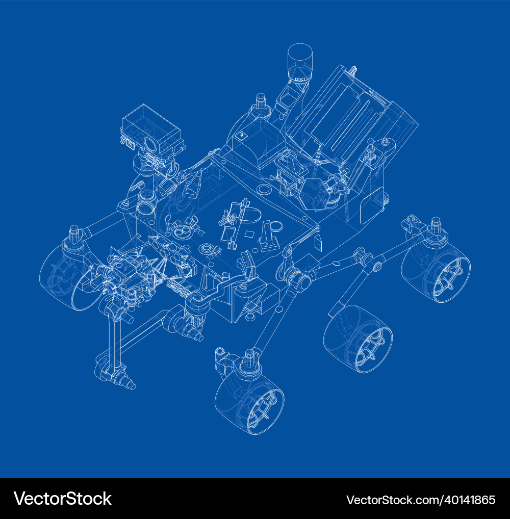 Mars rover rendering of 3d Mars rover rendering of 3d Vector Image