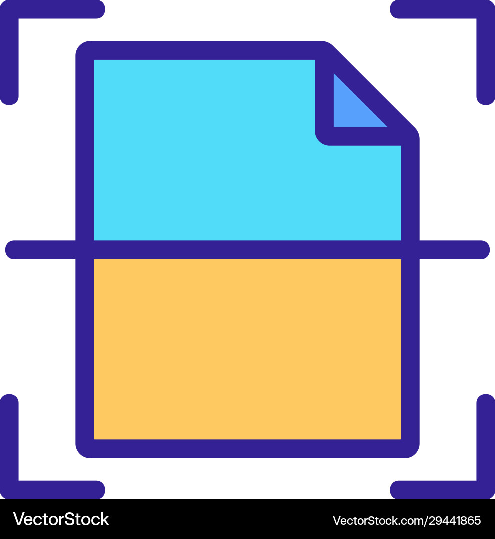 Scanner document icon isolated contour Vector Image
