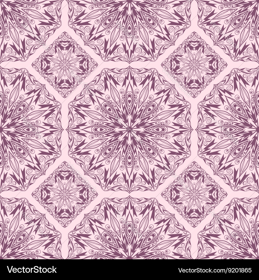 Seamless pattern from abstract elements vector image