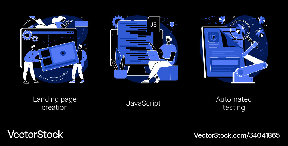 Web programming abstract concept Web programming abstract concept vector image