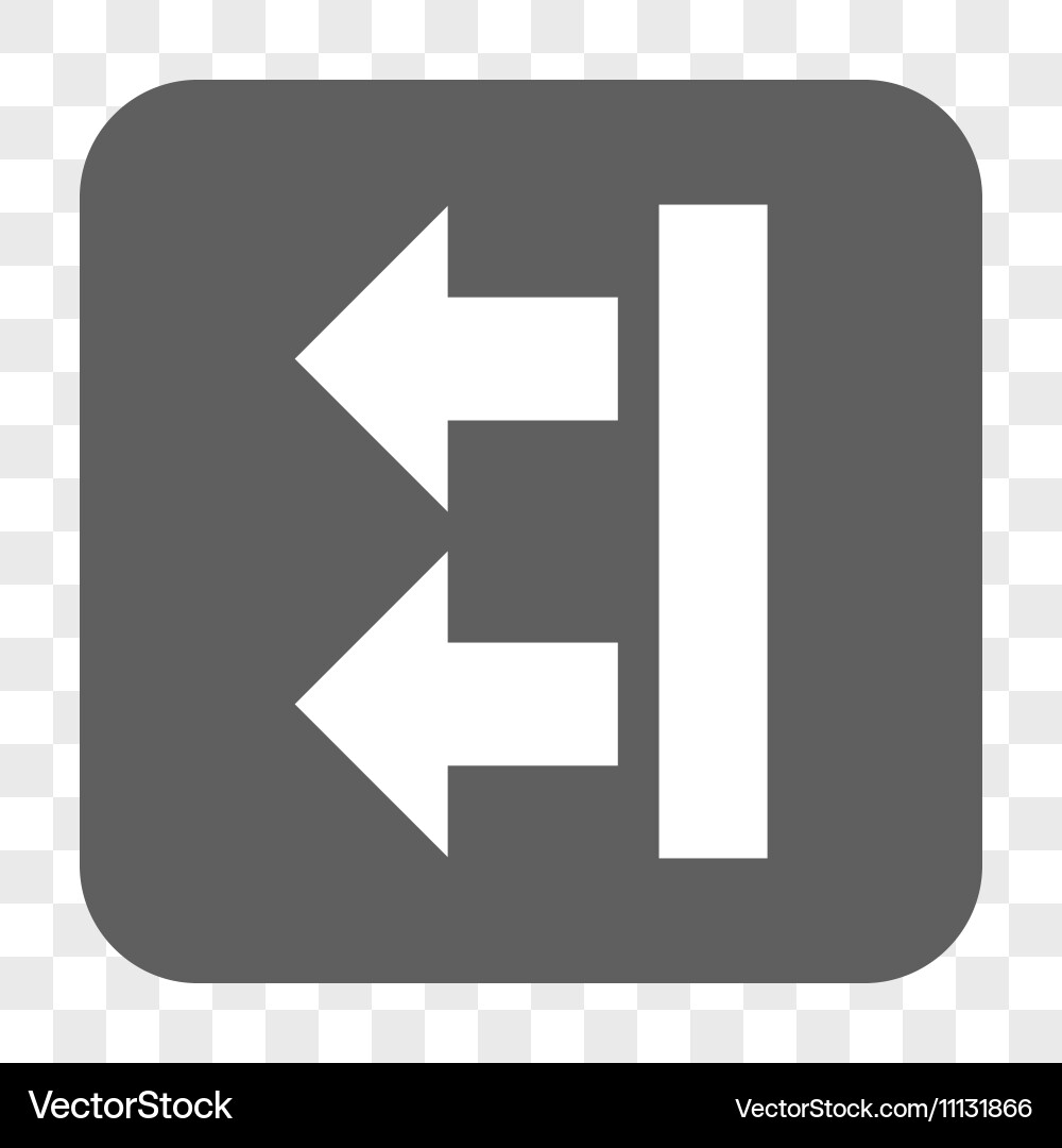 Bring left rounded square button Vector Image