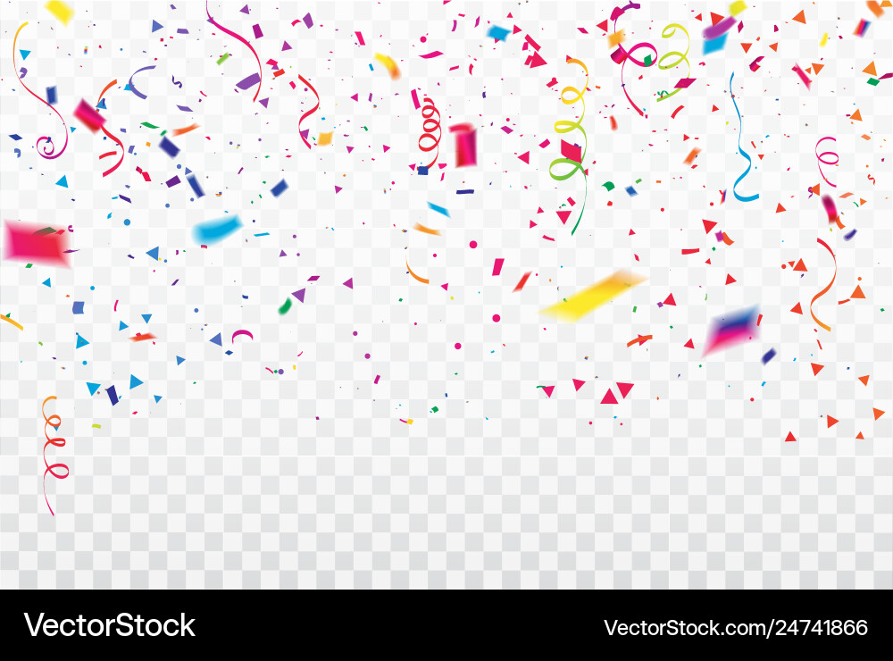 Celebration background template with confetti Celebration background template with confetti vector image