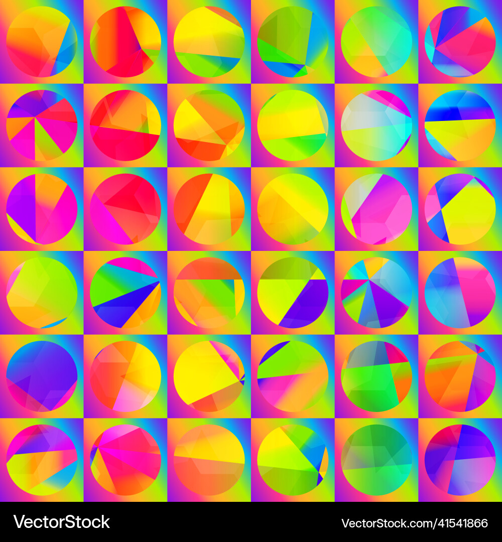 Colorful Mosaic Circle Pattern Vector Image