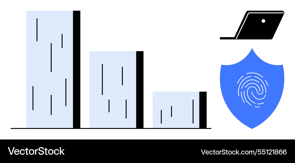 Data security and technology usage in business Data security and technology usage in business vector image