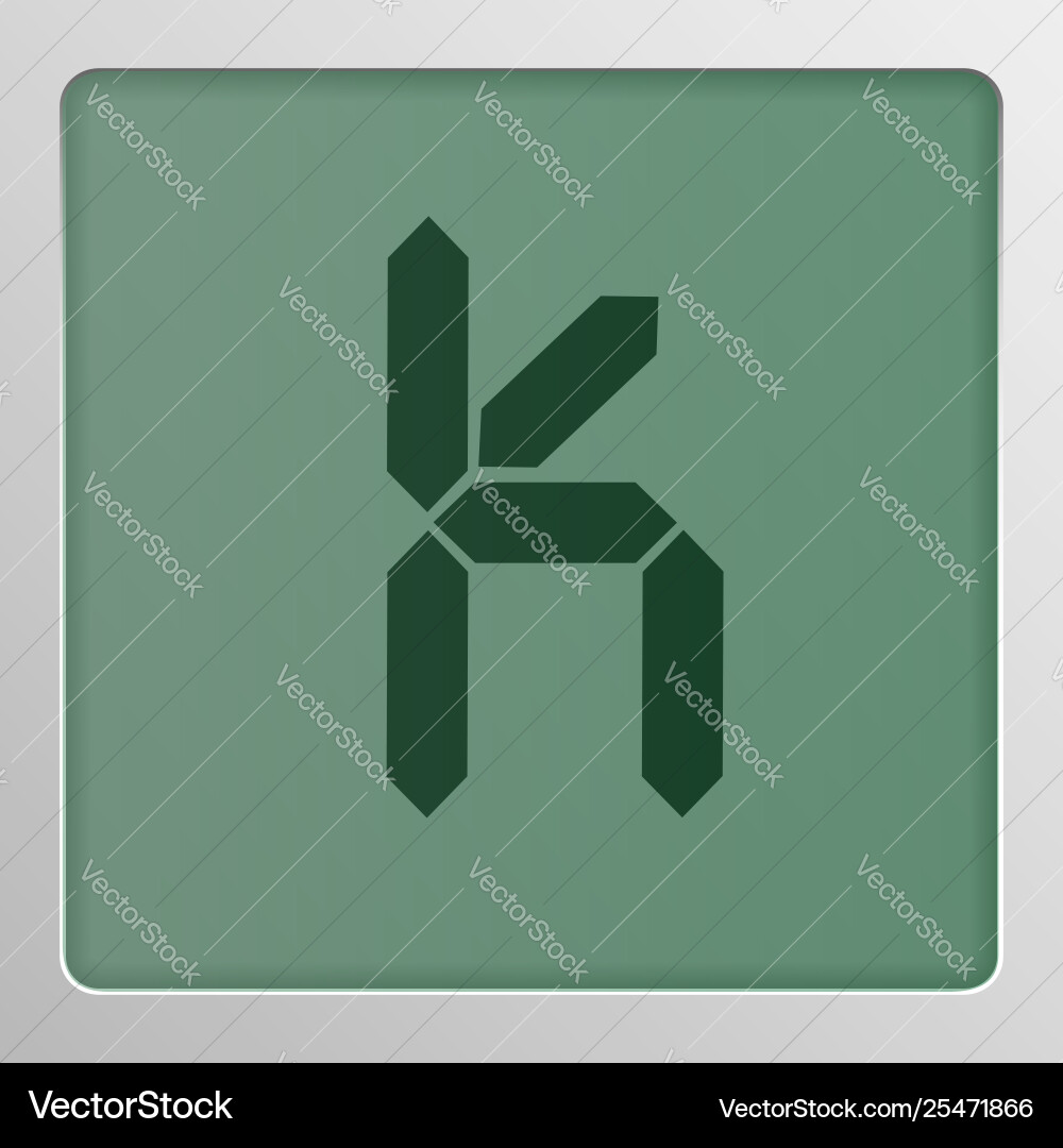 Digital character set typeface on a screen Digital character set typeface on a screen vector image