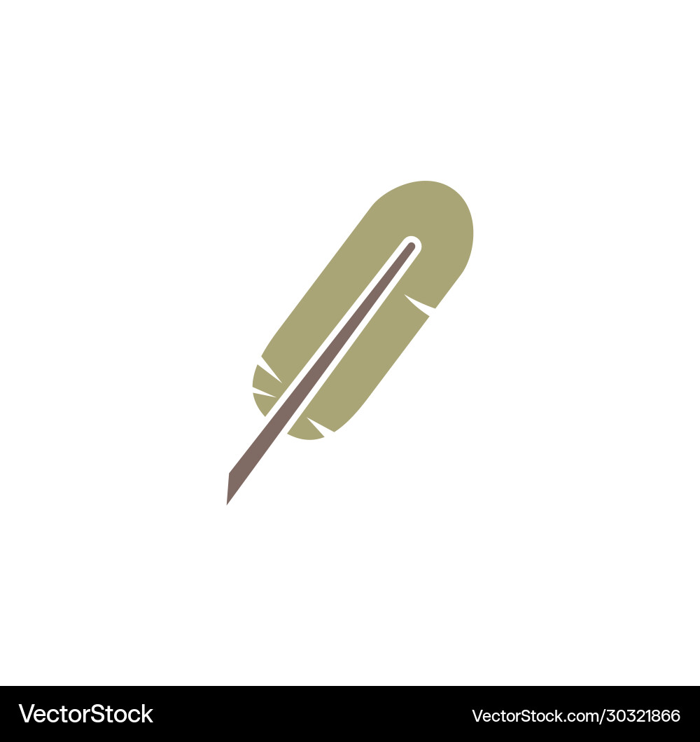 Feather icon on background for graphic and web Feather icon on background for graphic and web vector image