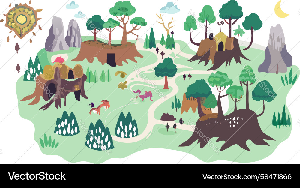Forest Landscape with Logging Vector Image