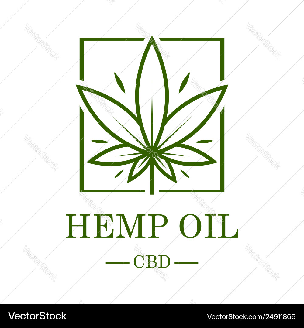 Hemp Leaf Medical Cannabis Vector Image
