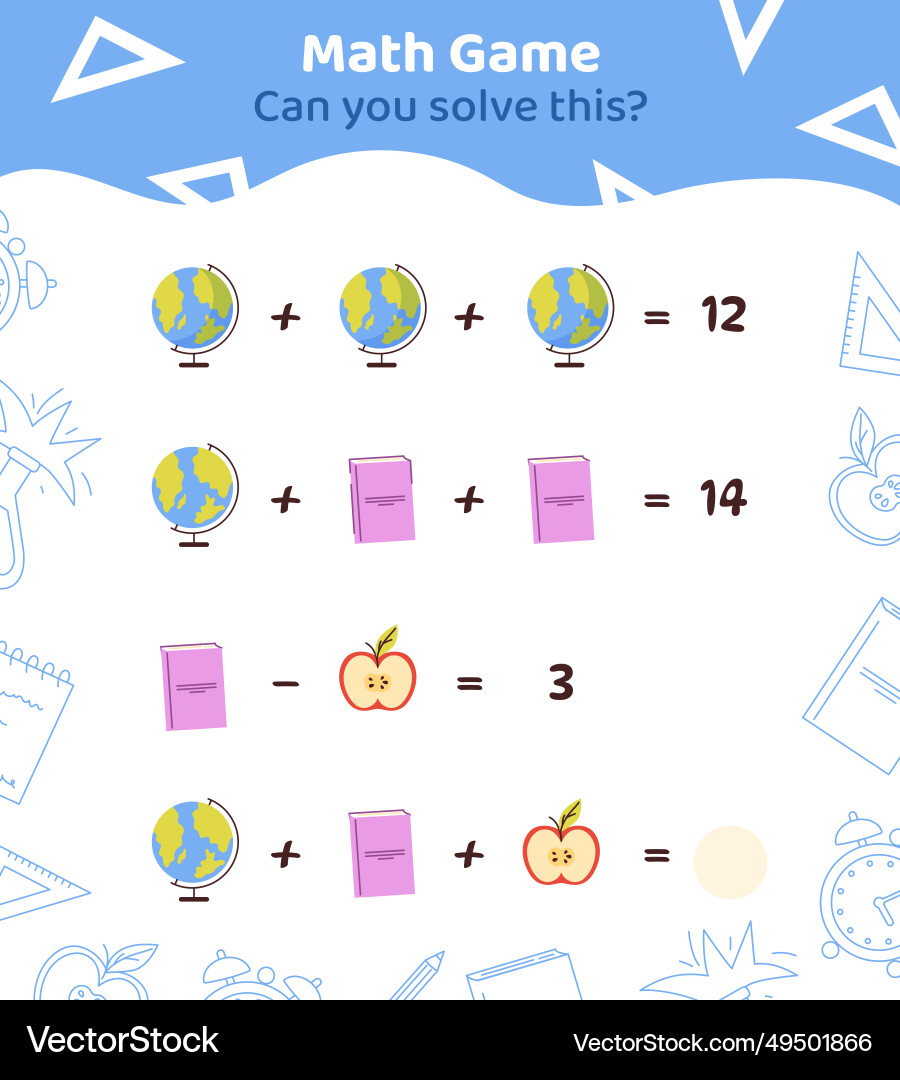 Math game template Math game template Vector Image
