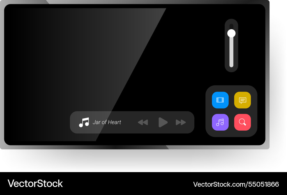 Minimalist head unit dashboard display Vector Image