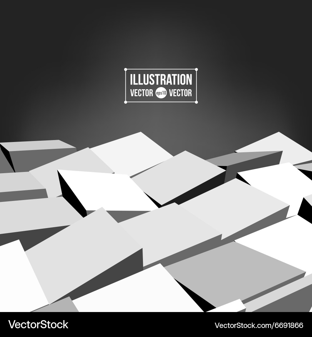 Modern 3D Block Pattern vector image