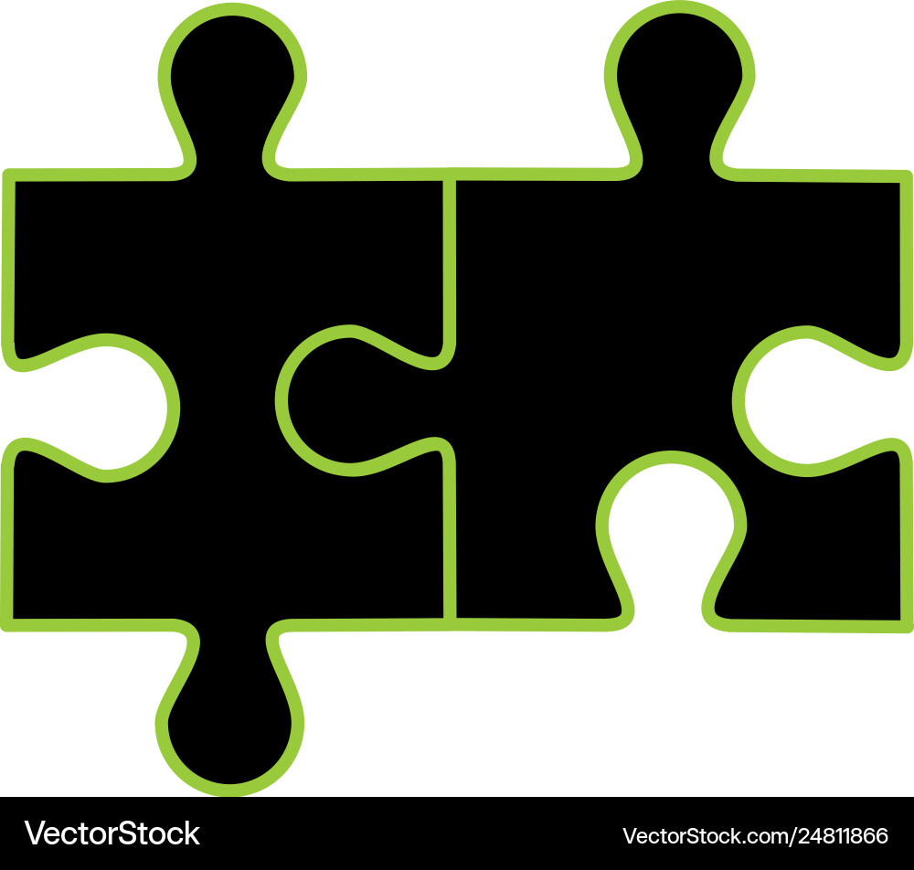 Puzzle game pieces icon Puzzle game pieces icon vector image