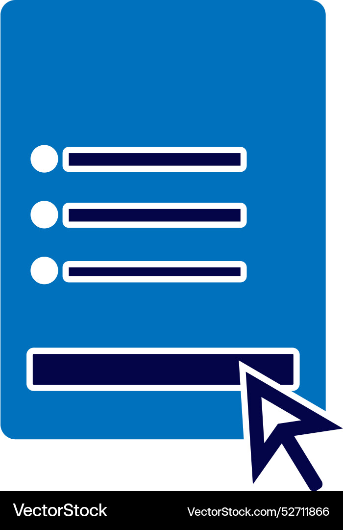 Web menu click nav bar scrolling icon vector image