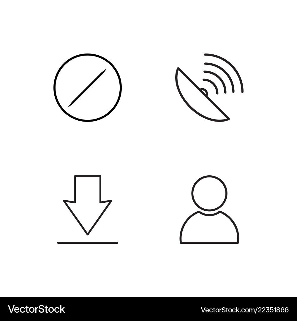 Web simple outlined icons set Web simple outlined icons set Vector Image