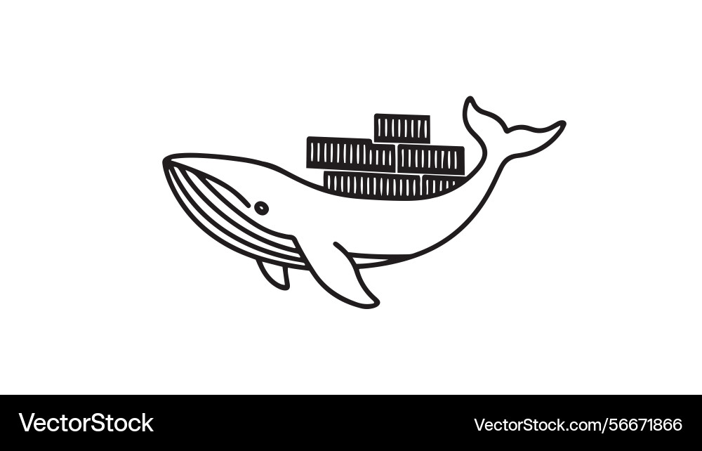 Whal und Container Computer-Docker-Entwickler-App Whal und Container Computer-Docker-Entwickler-App vektorbild