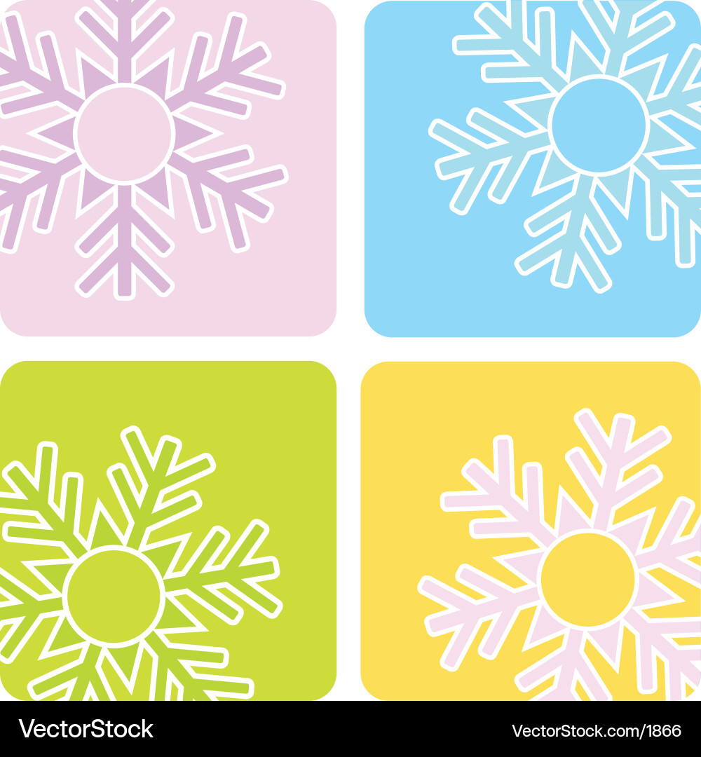 Winter Snowflake Pattern vector image
