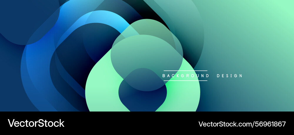 Abstract fluid shapes overlap creating dynamic Vector Image