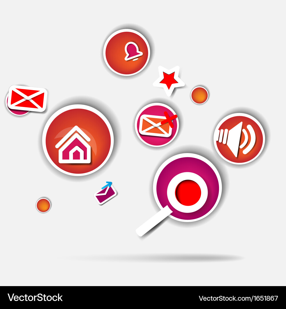 Background with abstract blank for text icons Vector Image