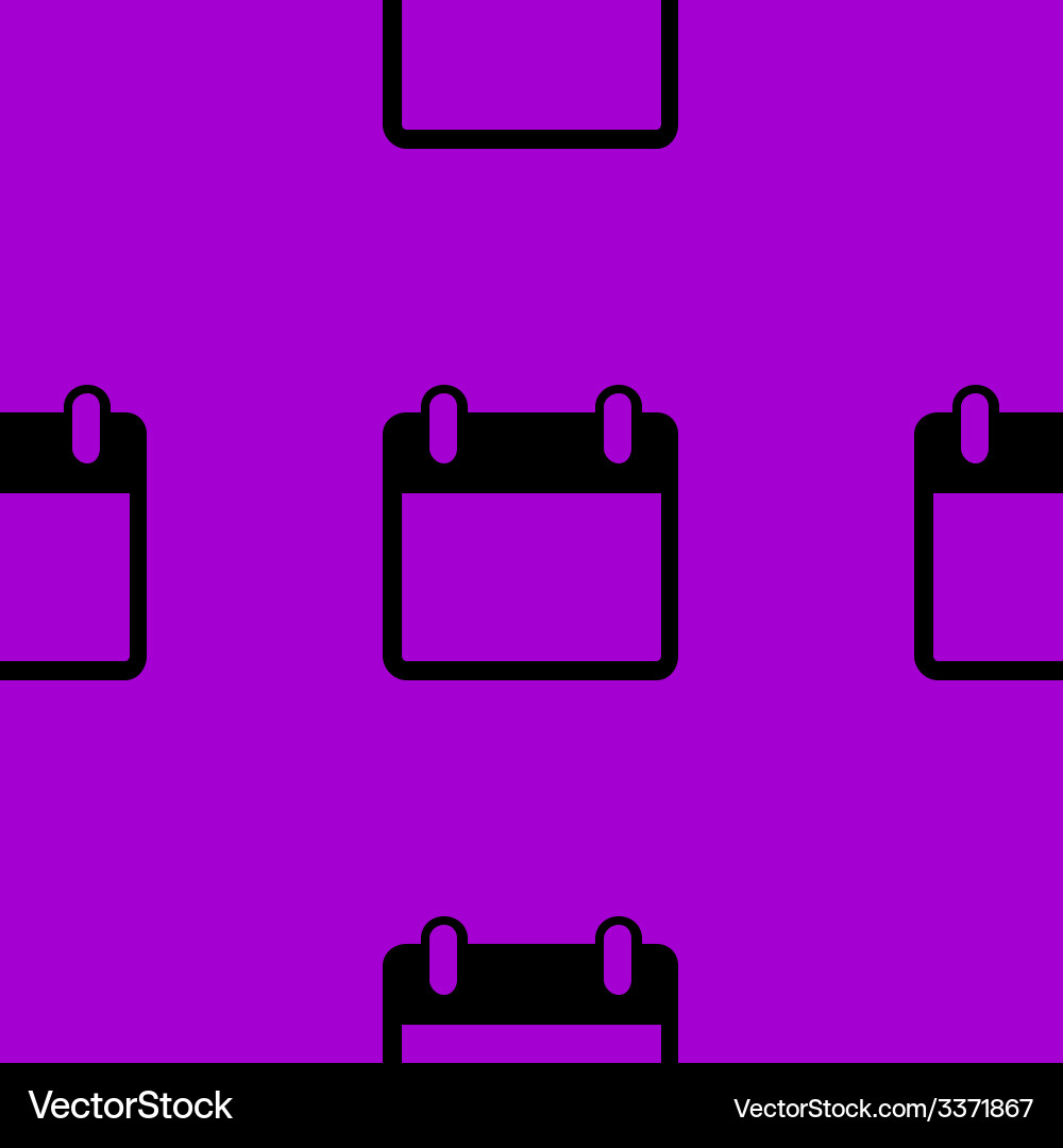 Calendar web icon flat design seamless pattern Vector Image