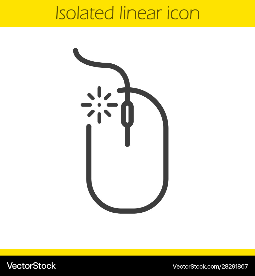 Computer mouse click linear icon Computer mouse click linear icon vector image