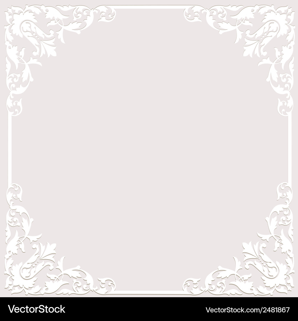 Elegant White Frame Pattern Vector Image