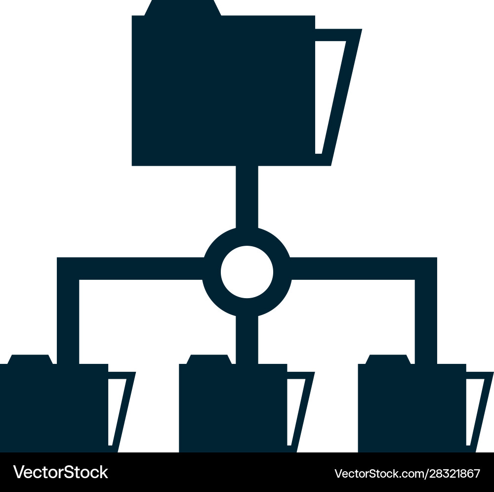 Folders files documents network icons vector image