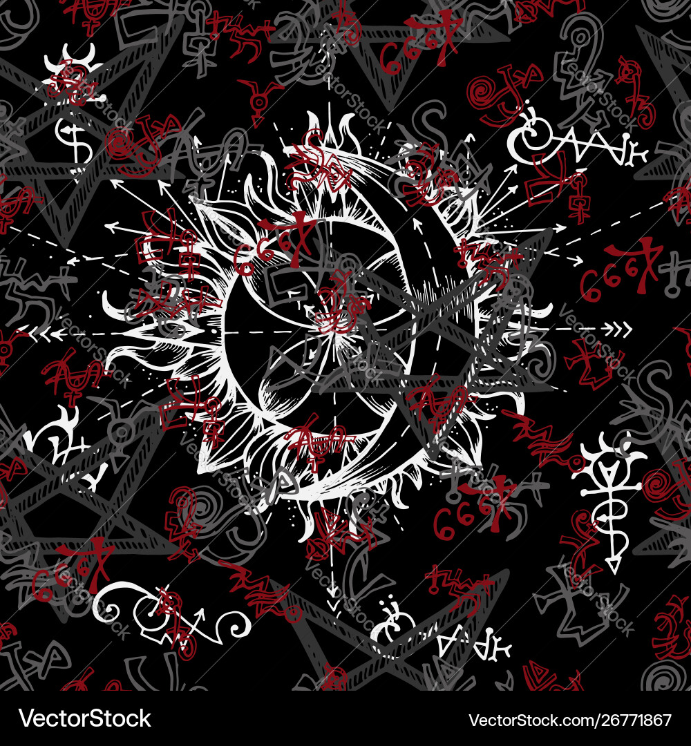 Gothic Mystic Symbol Background – Royalty-Free Vector | VectorStock, image size:1000x1080