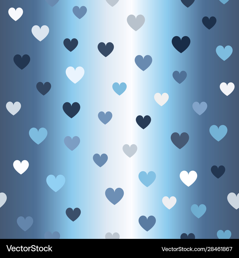 Gradient heart pattern seamless background Gradient heart pattern seamless background vector image