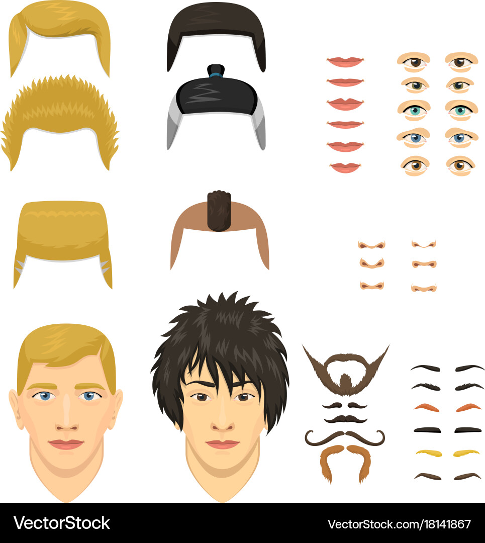 Man Face Part Creator vector image
