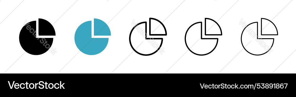 Pie chart icon set Royalty Free Vector Image - VectorStock