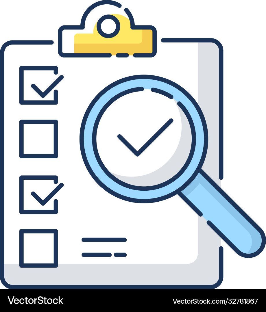 Quality Control Inspection Icon – Royalty-Free Vector | VectorStock, image size:920x1080