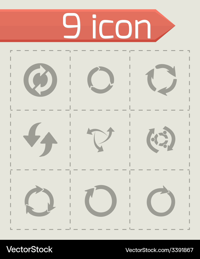 Refresh icons set vector image