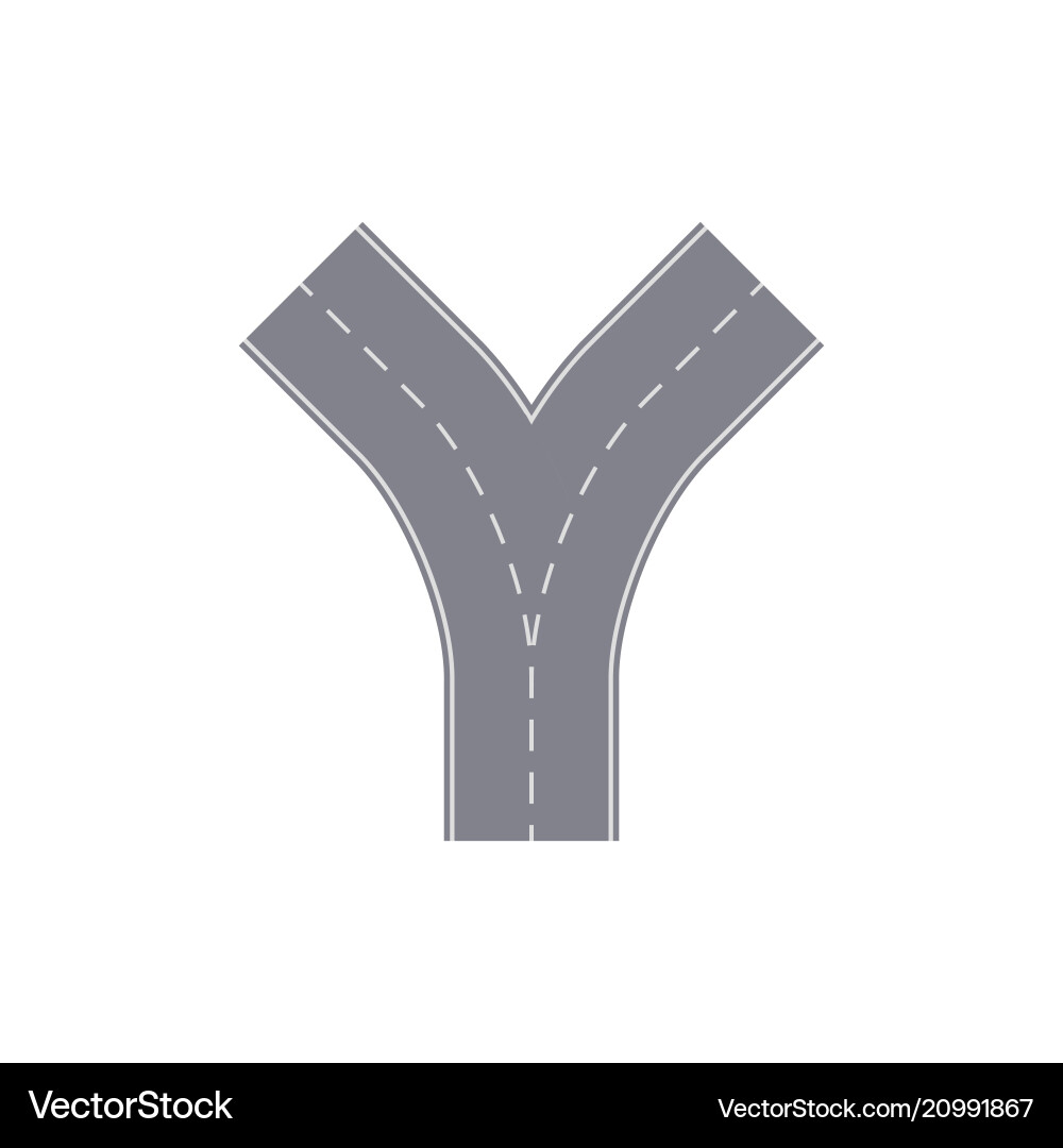 Road Intersection Route Map vector image